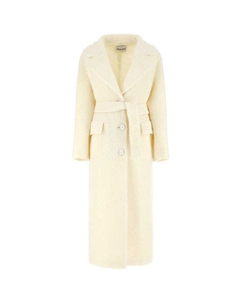 miu miu wool belted coat|Single.